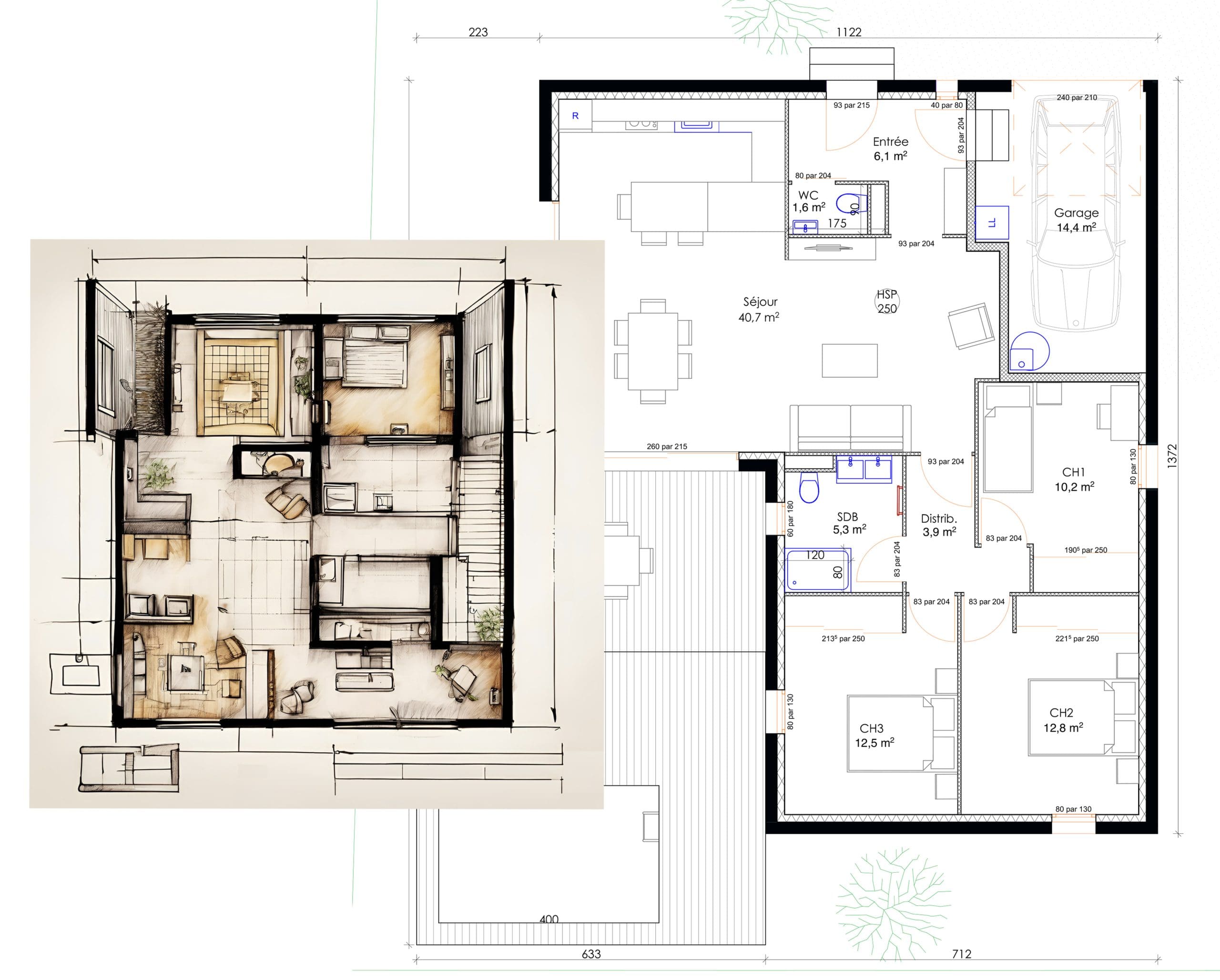 plan - architecte d'intérieur